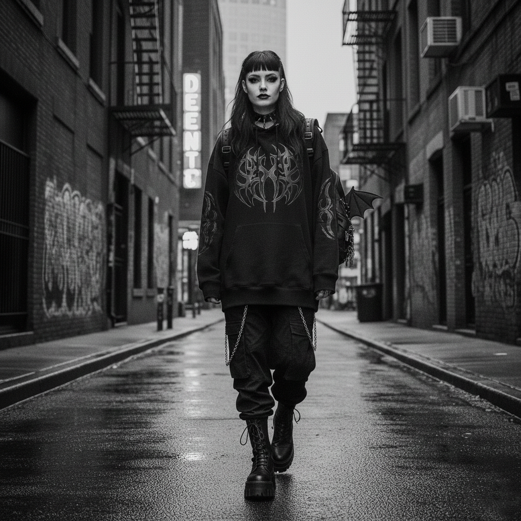 Gotycka Szafa #20: Gotycki streetwear – Jak przenieść mroczny styl na codzienne stylizacje miejskie?