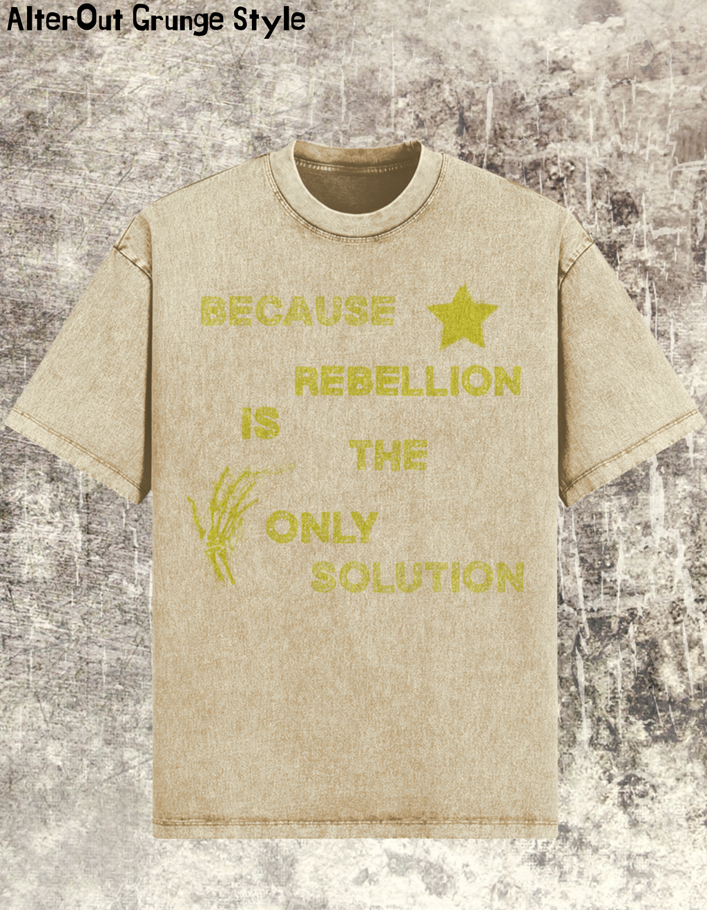 Grunge-T-Shirt Rebelion is Only Choice