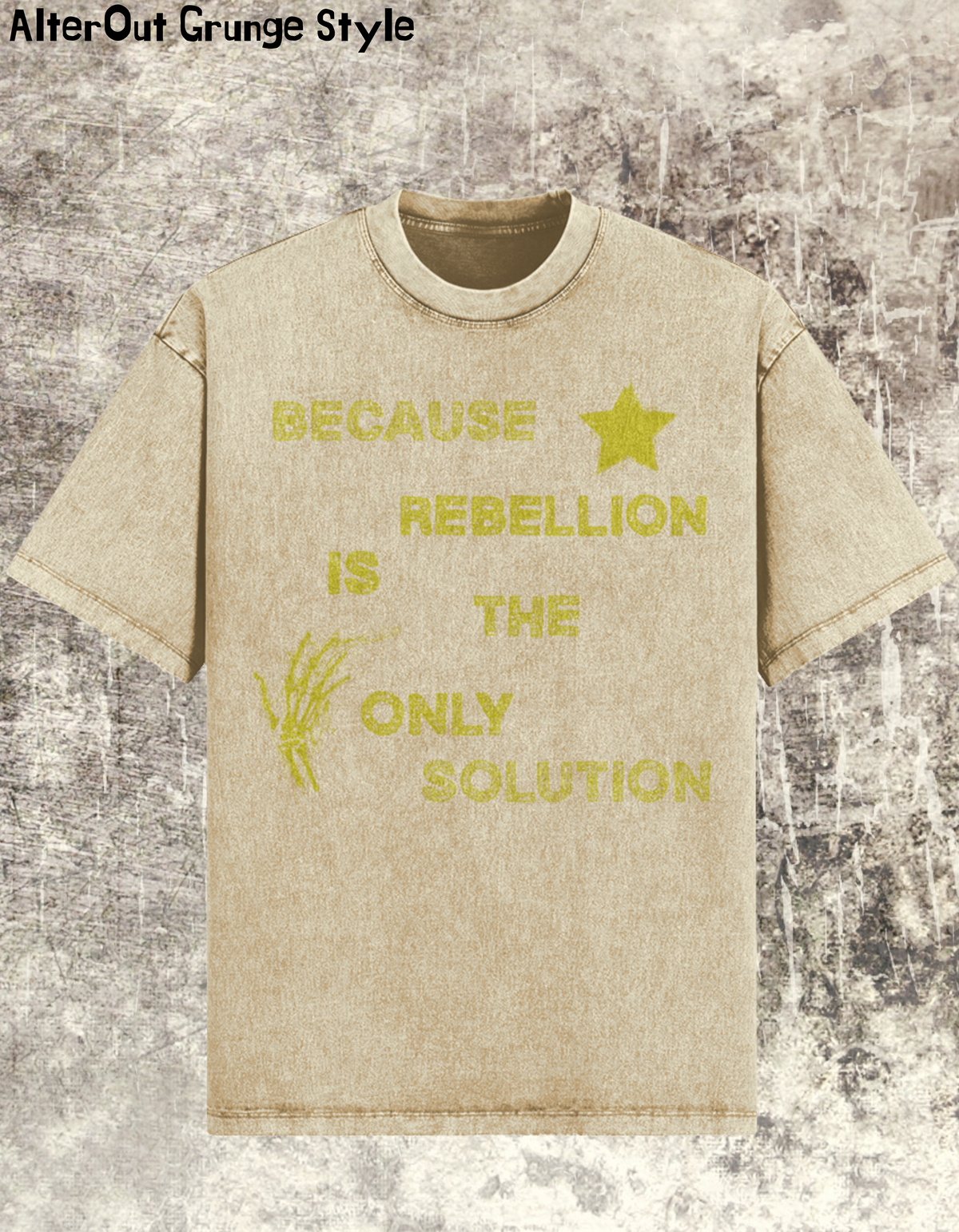 Grunge-T-Shirt Rebelion is Only Choice