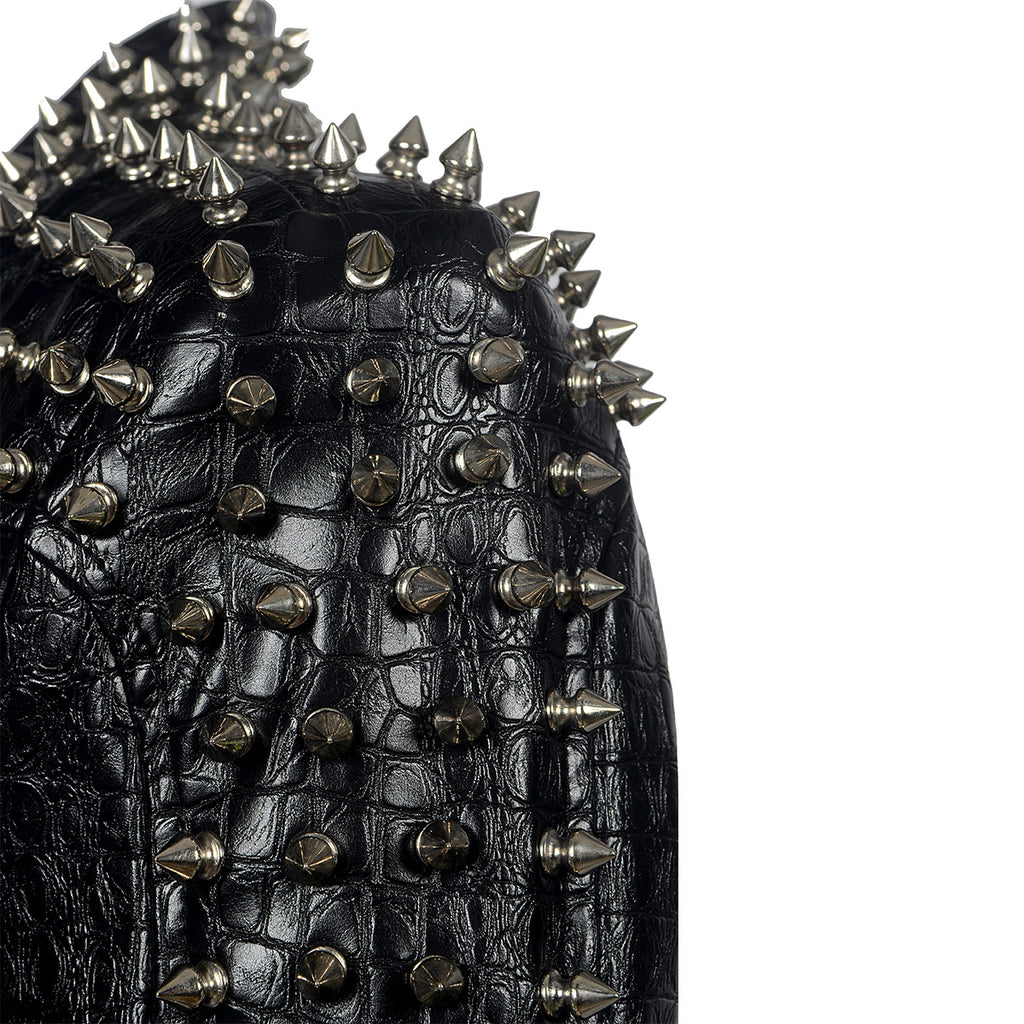 Death-Metal-Lederjacke mit Nieten – Heavy Metal Pain Armor