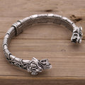 Nordisches Bergwolf-Symbol Armband Silber