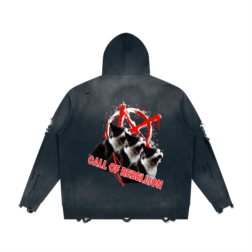 Punk-Grunge Oversize-Hoodie Call of Rebellion | Ultra Heavy 760 GSM