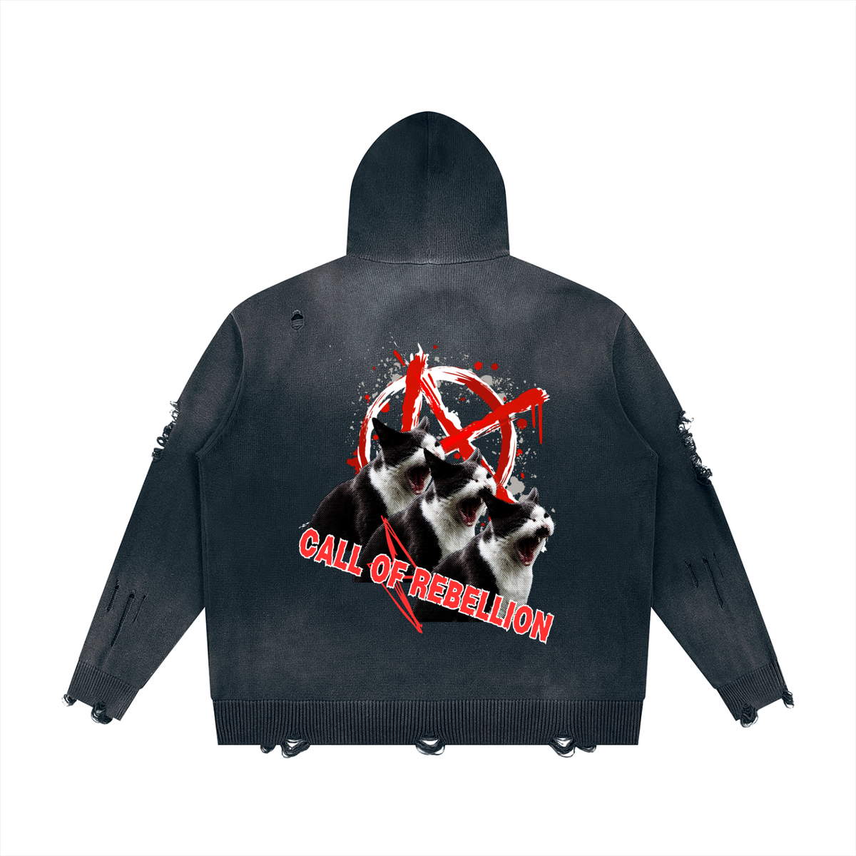 Punk-Grunge Oversize-Hoodie Call of Rebellion | Ultra Heavy 760 GSM