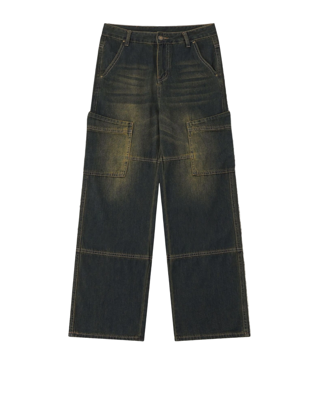 Grunge-Jeans im Retro-Stil mit Rissen