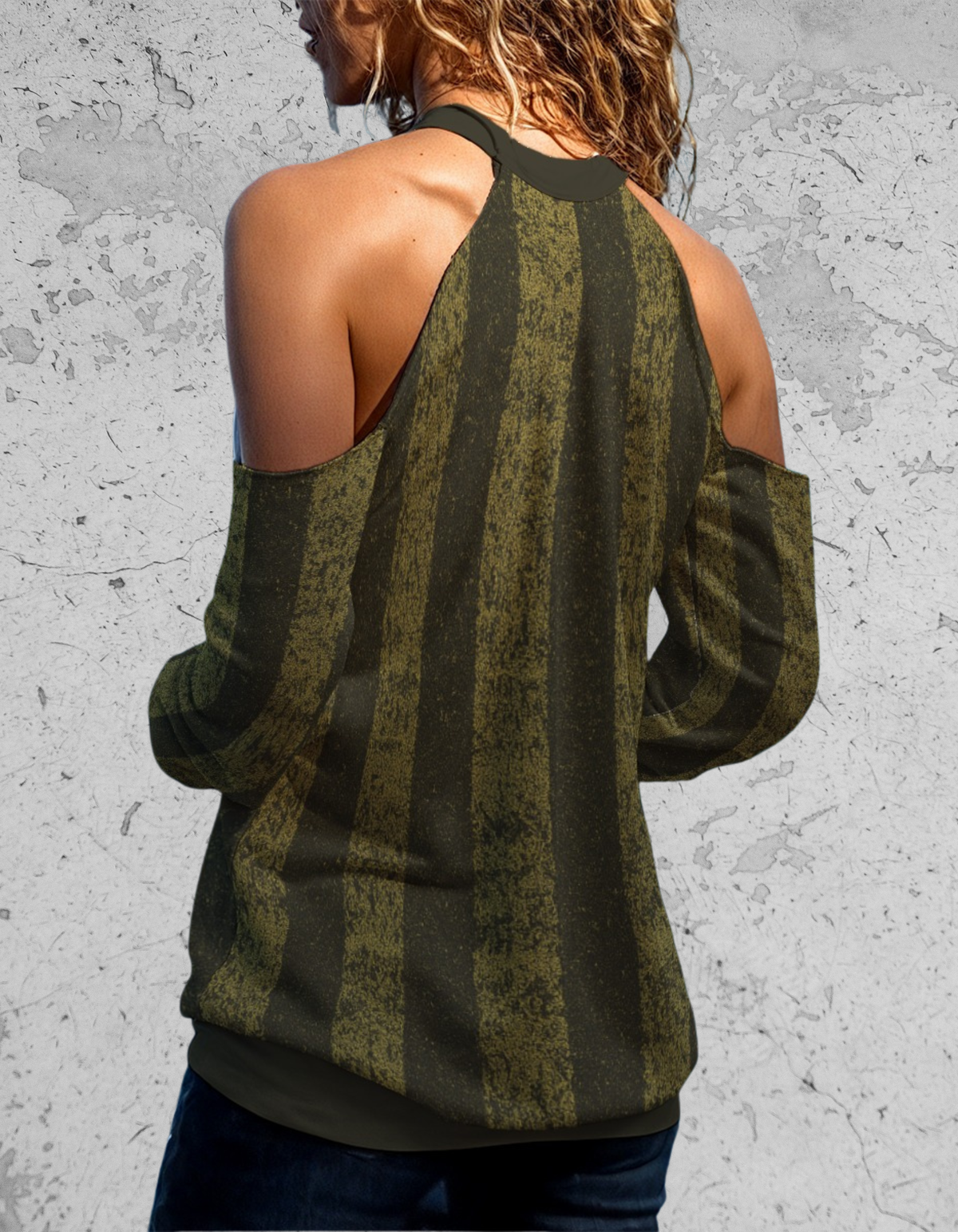 Damen-Sweatshirt Grunge Rotten Strips | Classic Grunge