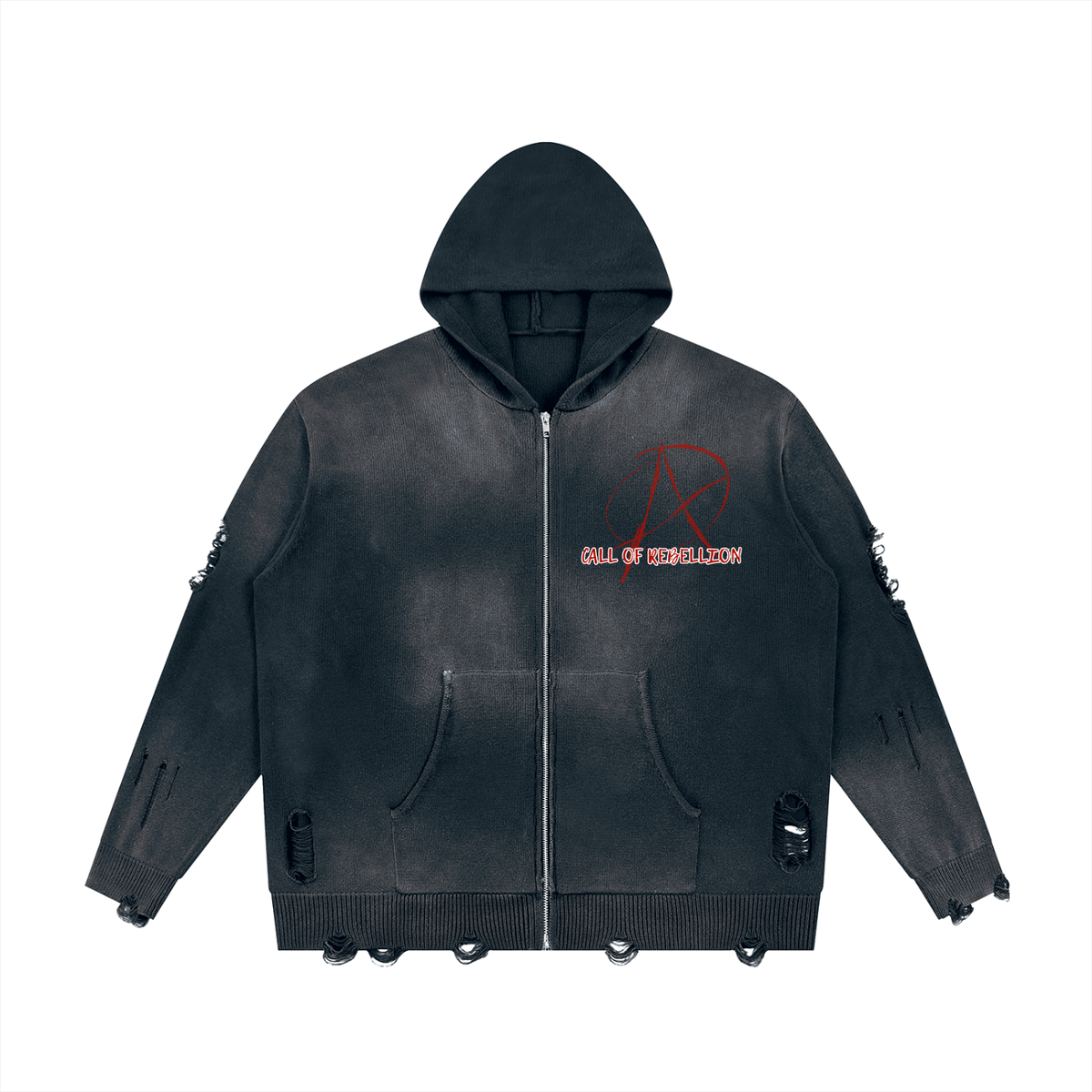 Punkowa Bluza Grunge Oversize Call of Rebellion | Ultra Heavy 760 GSM