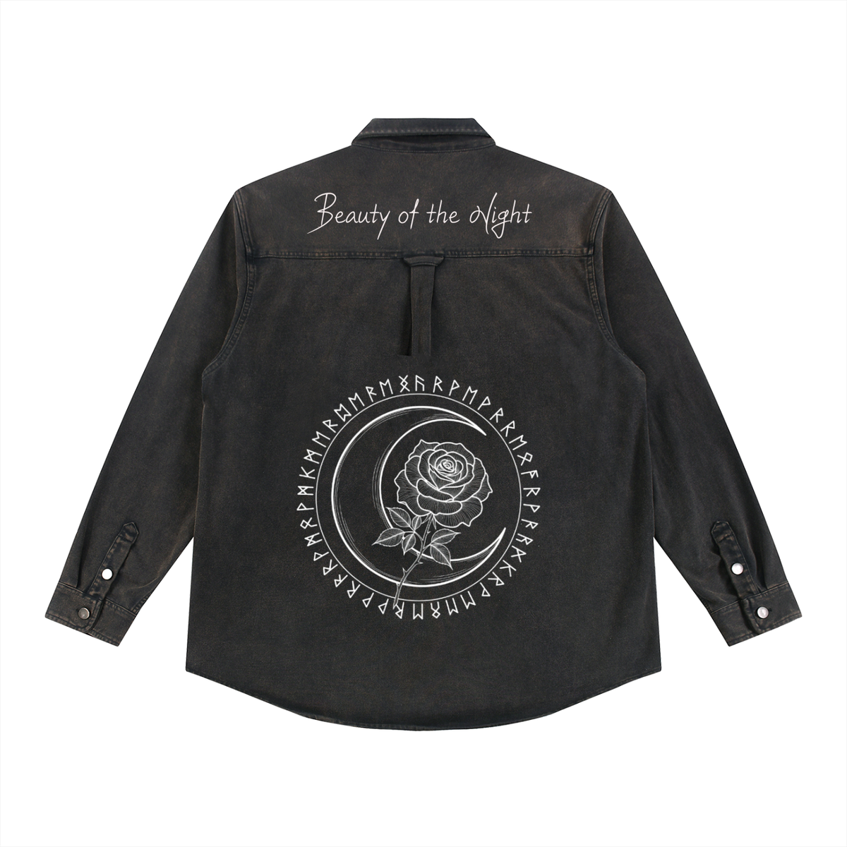 Gotische Jeansjacke | Dark Night Rose