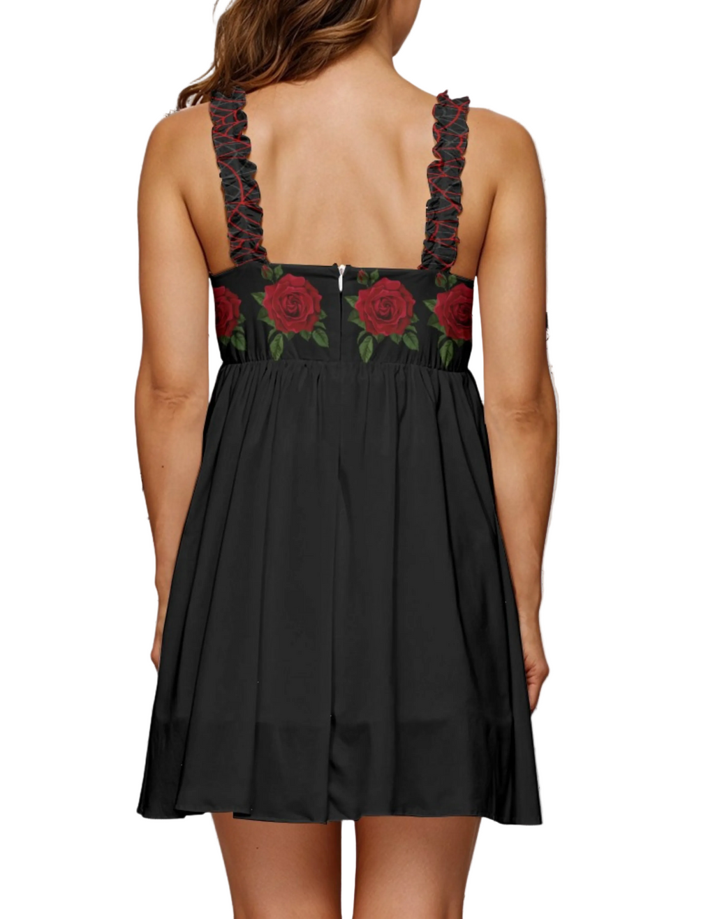 Gotisches Mini-Kleid Dark Rose Princess