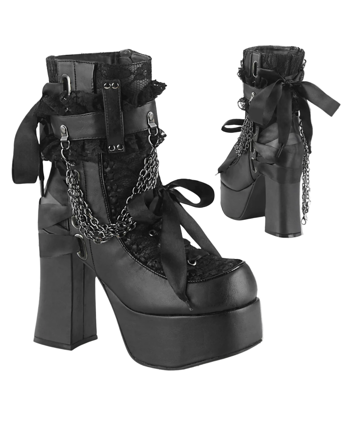 Gotische Stiefeletten Dark Abyssal Elegance