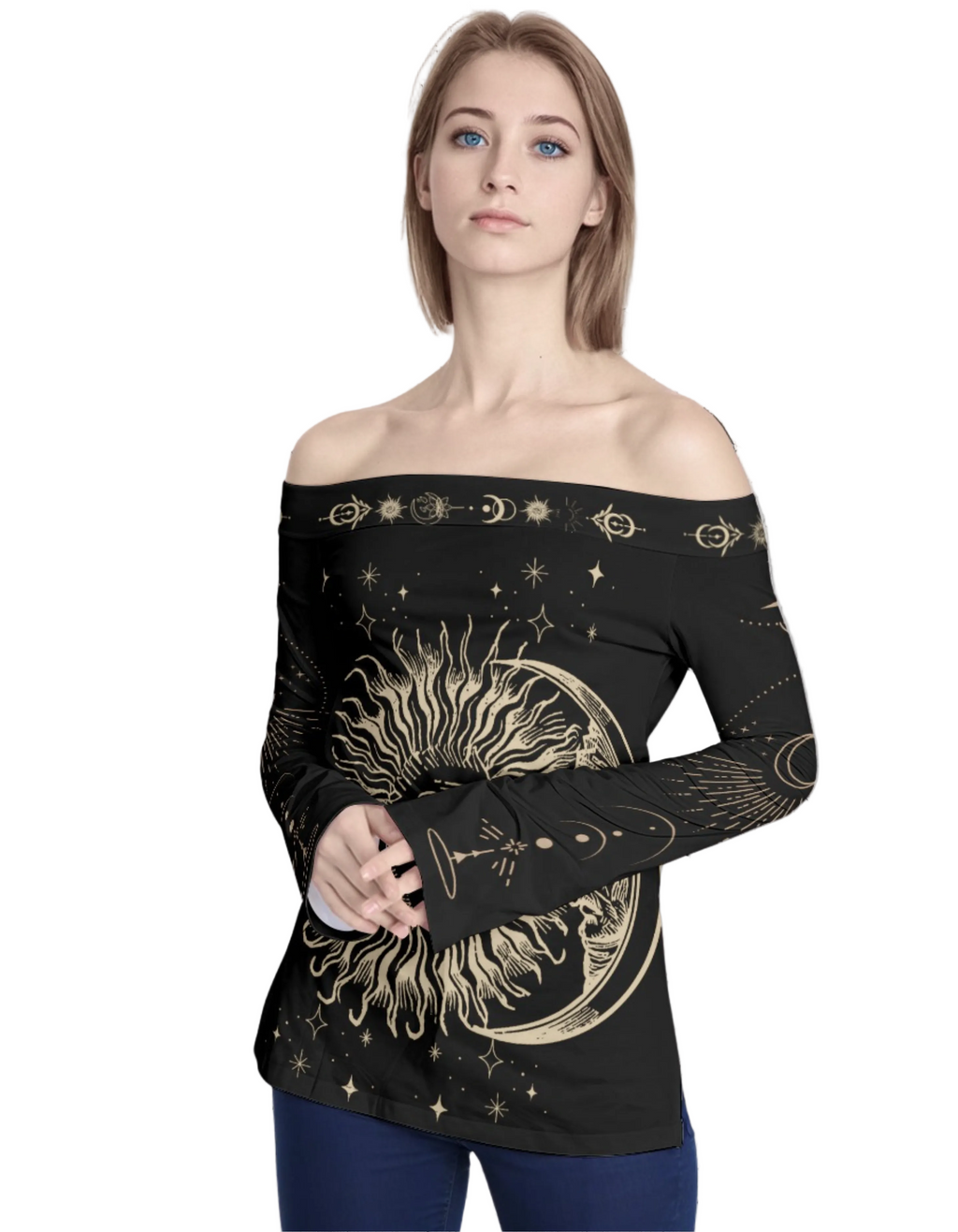 Esoterische Gothic-Bluse Ambient Sphere