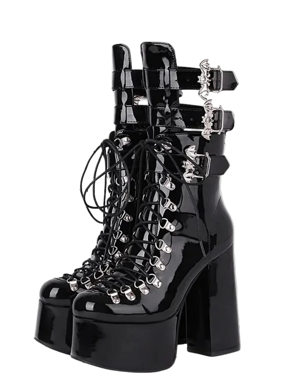 Gothic-Stiefeletten mit Plateau Dark Trace Gothic Boots