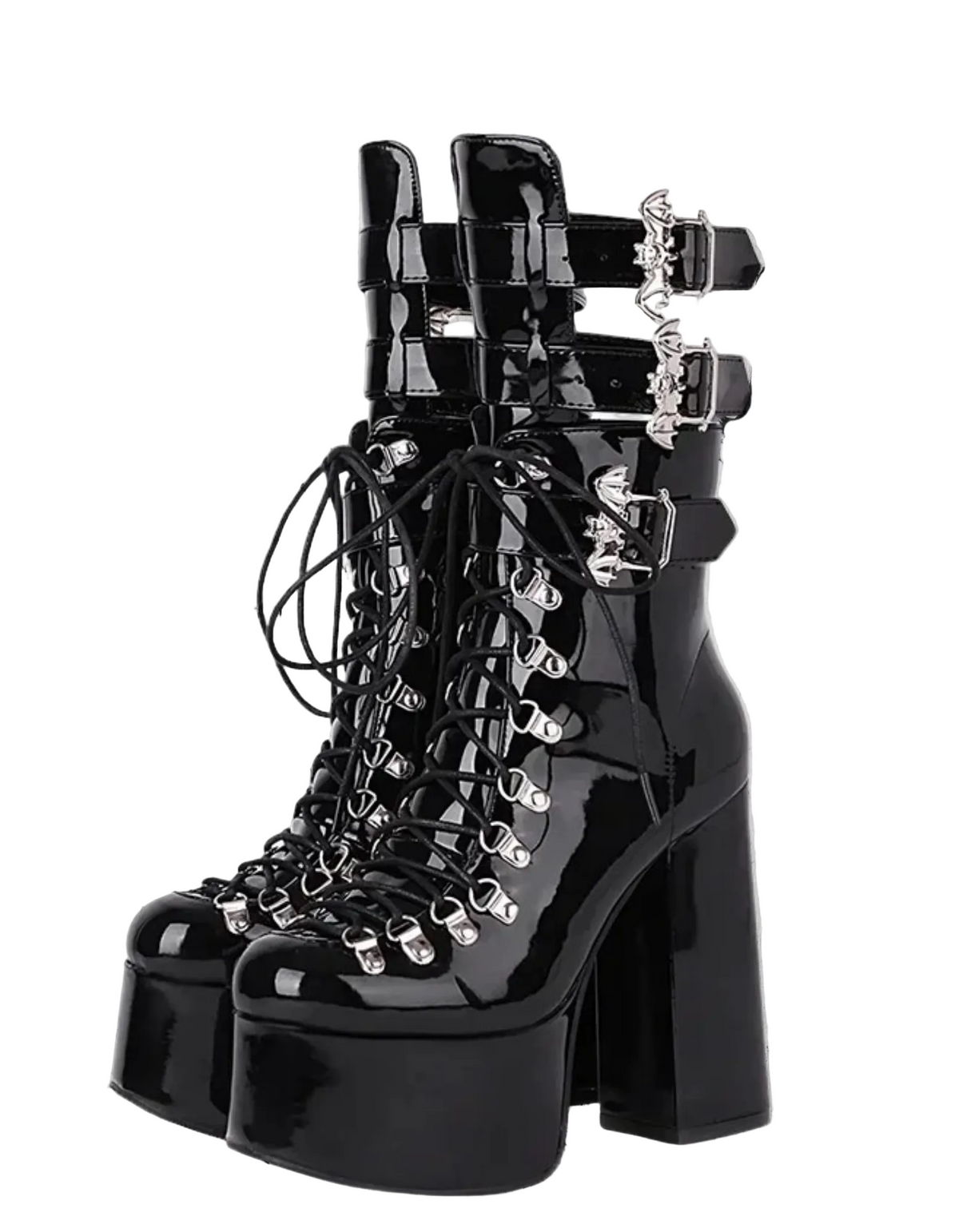 Gothic-Stiefeletten mit Plateau Dark Trace Gothic Boots