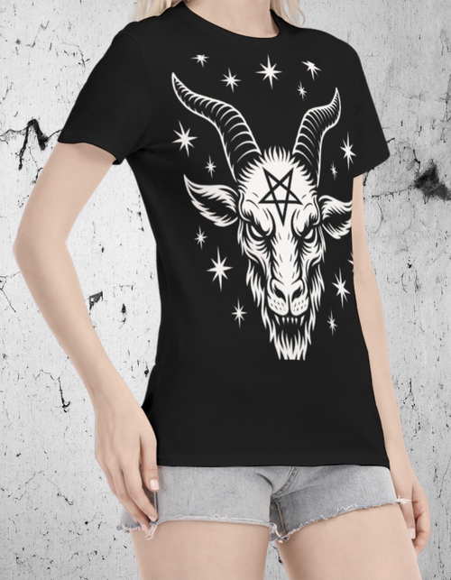 Baumwoll-T-Shirt Wicca Okkult Dämon | Gothic-Wicca