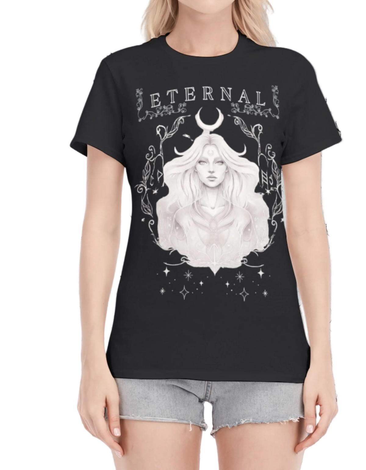 Gotisches Esoterik-T-Shirt Wicca Ewige Hexe