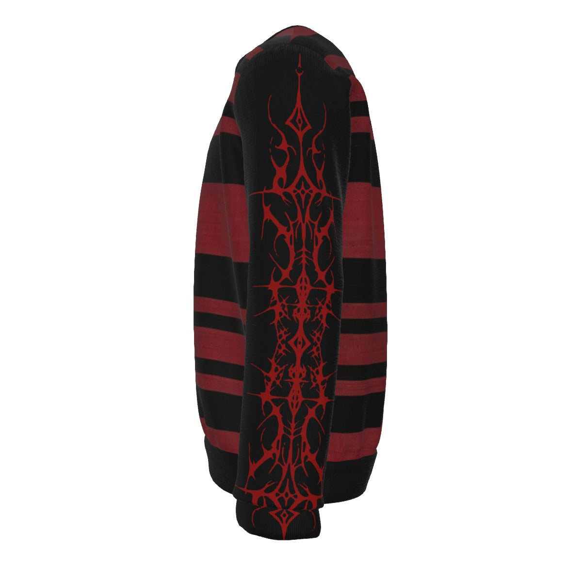 Gothic-Grunge-Streifen-Sweatshirt | Evil Stripes | 100 % Baumwolle 310 GSM