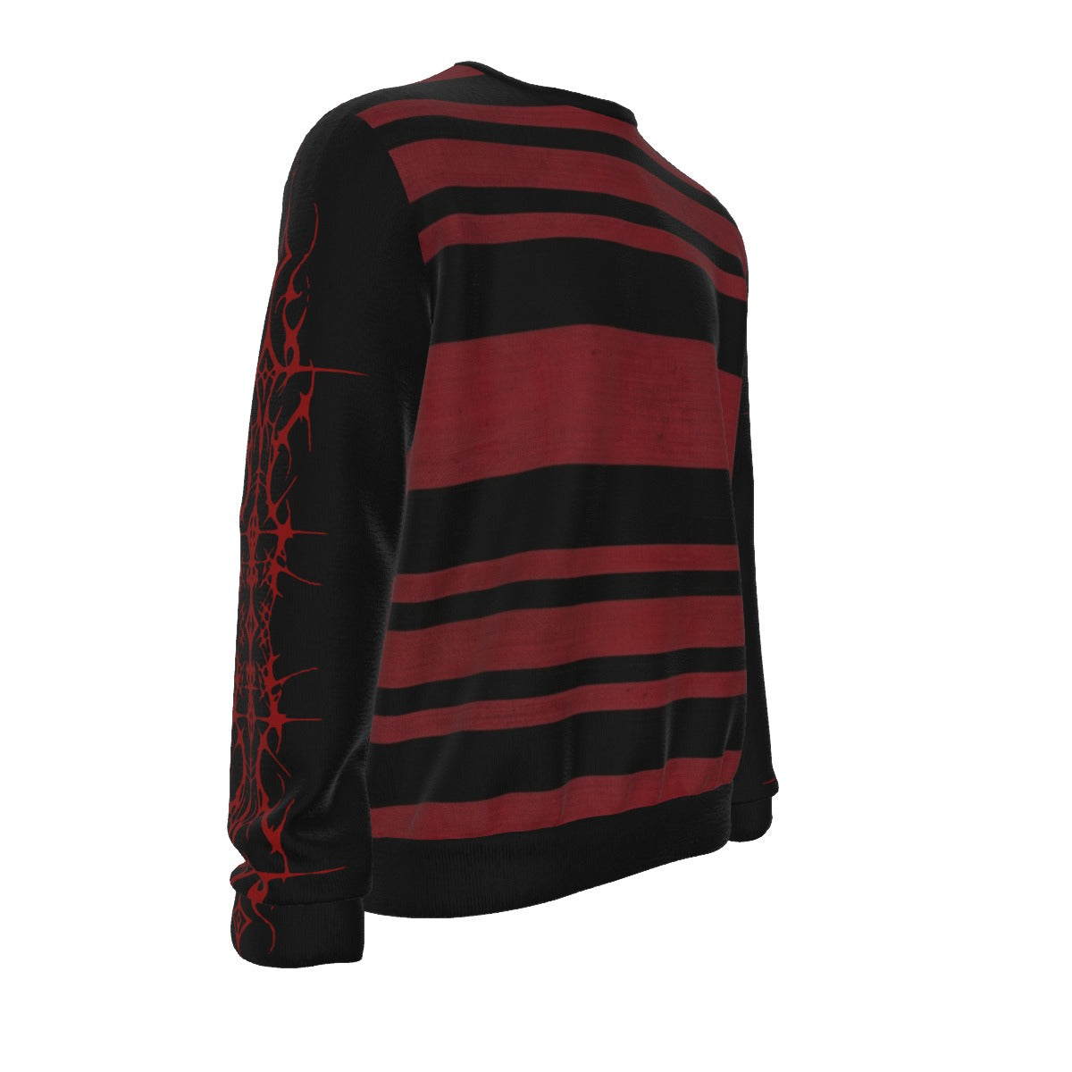 Gothic-Grunge-Streifen-Sweatshirt | Evil Stripes | 100 % Baumwolle 310 GSM
