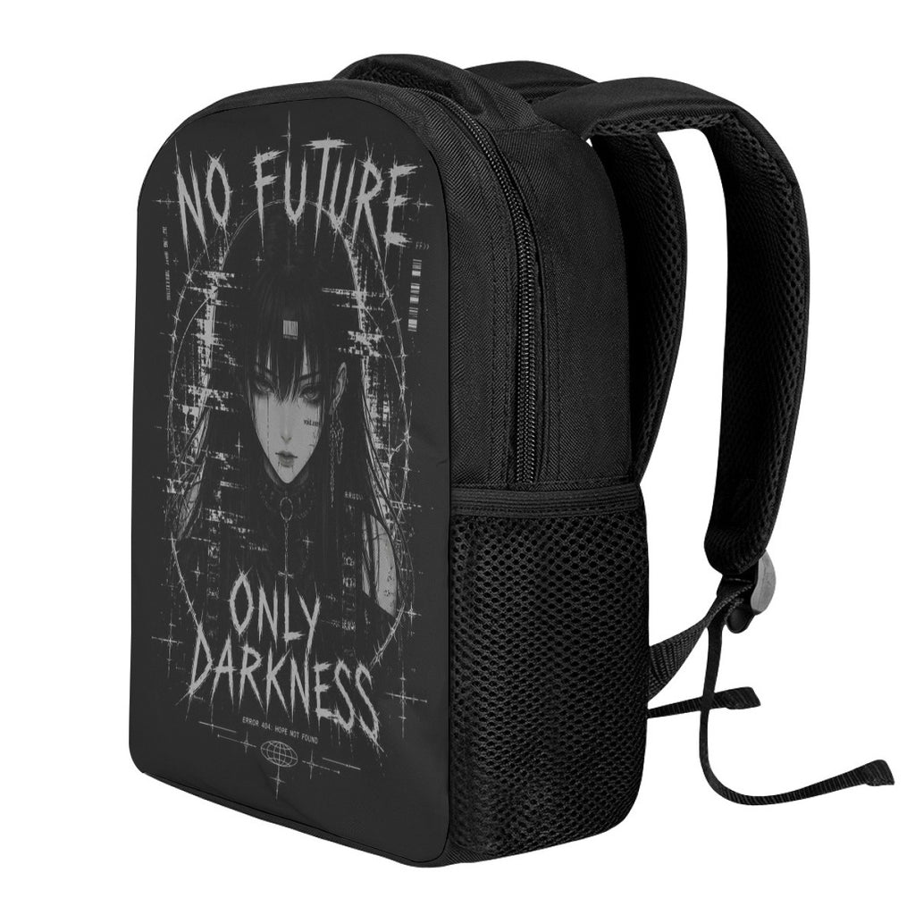 Gotischer Y2K-Rucksack „Only Darkness“ – Darkwear-Rucksack mit Anime-Goth-Motiv