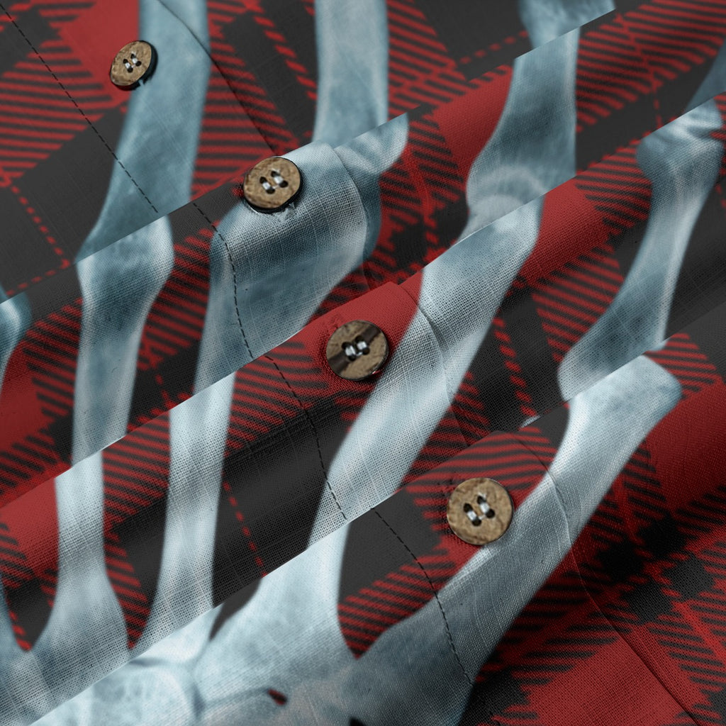 Grunge Damen Flanellhemd | X-Ray Decay Hand | Baumwolle 140 g/m²
