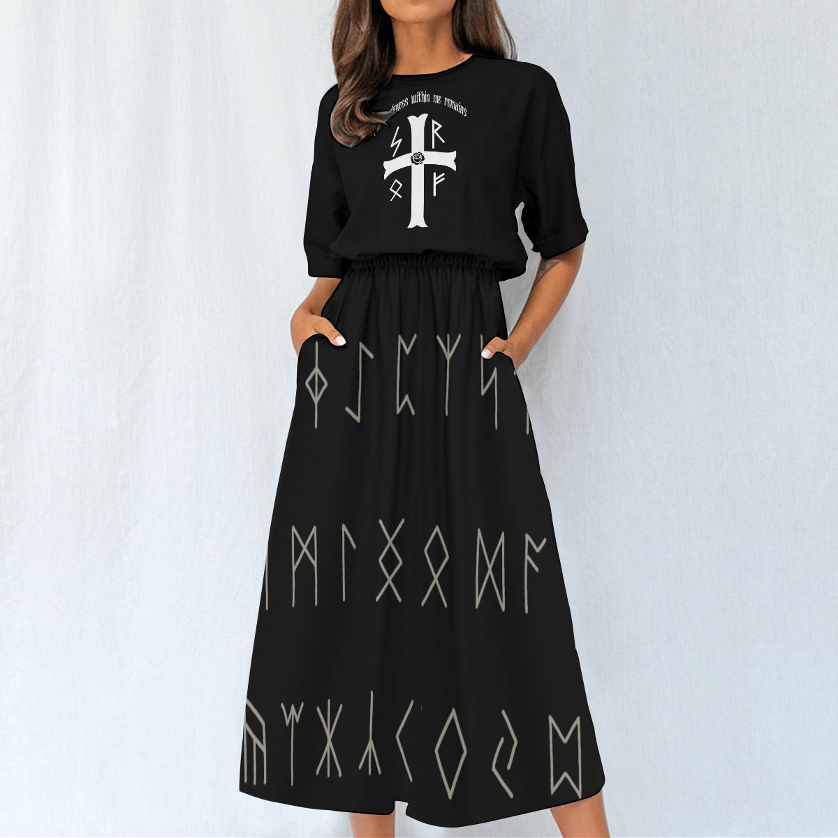 Gotisches Runenkleid Goth-Wicca