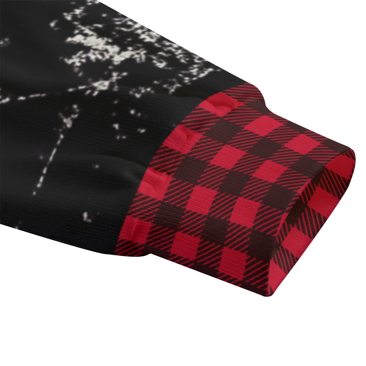Oversize-Hoodie Grunge Chaos | Red Tartan Distressed Hoodie