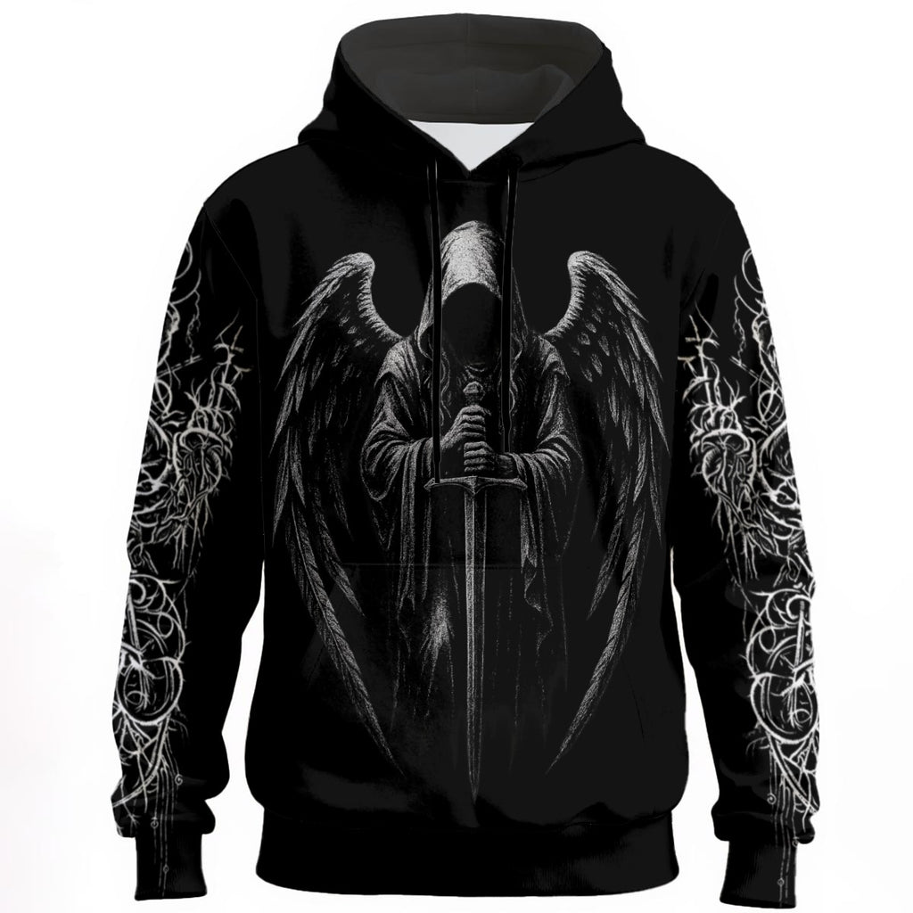 Gotischer Kapuzenpullover Dark Angel Guard | Y2K Goth