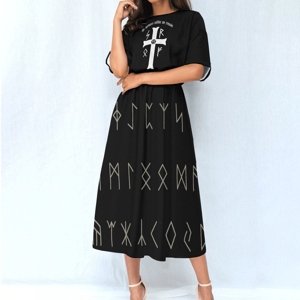 Gotisches Runenkleid Goth-Wicca