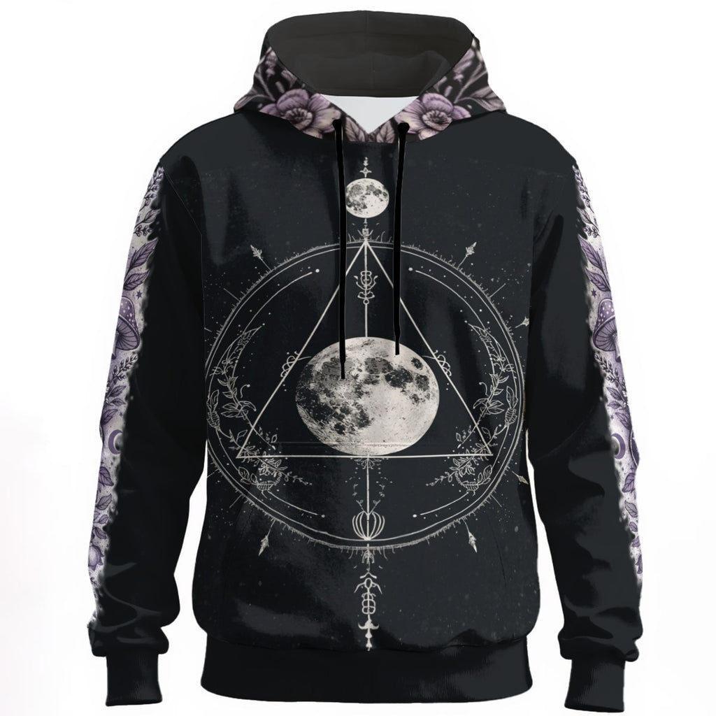 Wickanisches Ritual-Sweatshirt Sacred Moon – 100% Premium-Baumwolle | Okkulte Geometrie & Mondmagie