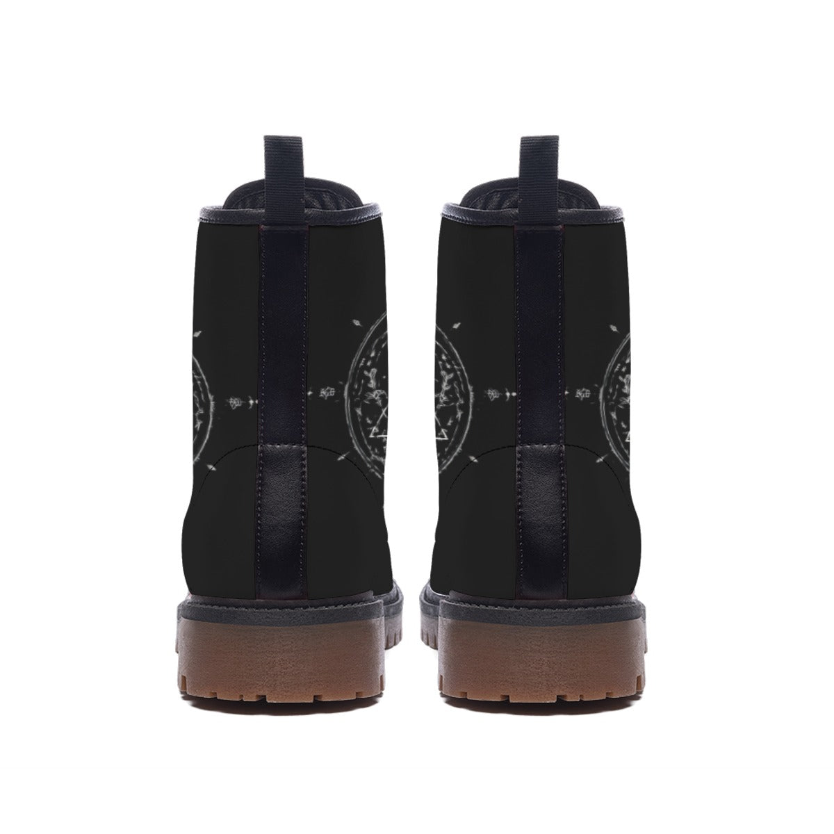 Astral Ritual Gothic-Stiefel – Celestial Occult Design | Schnürstiefeletten aus Kunstleder | Witchy Aesthetic
