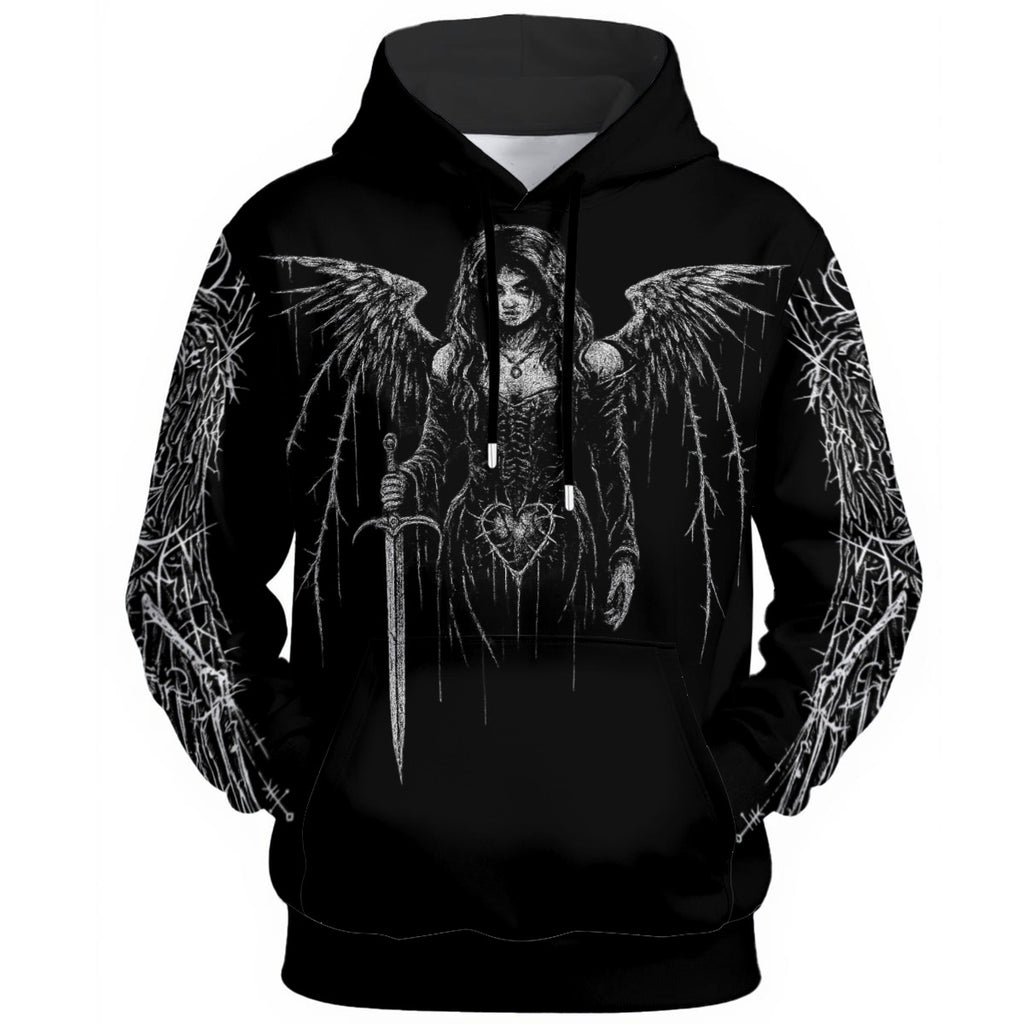 Gothic-Angel-Hoodie Y2K Goth | Dark Celeste Knight