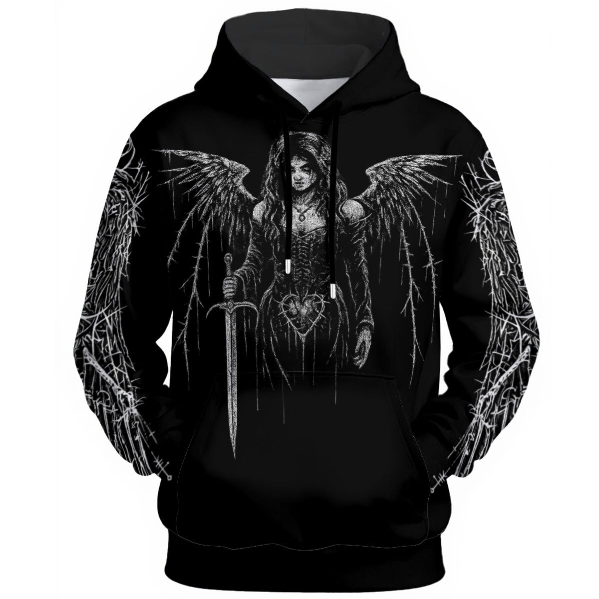 Gothic-Angel-Hoodie Y2K Goth | Dark Celeste Knight