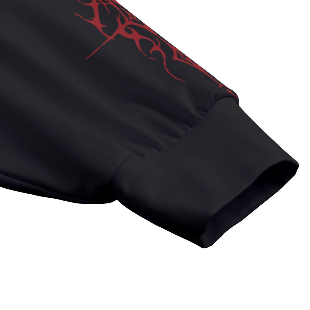 Japanischer Gothic-Harajuku-Hoodie mit Katzenohren | AKAI NEKO Full-Zip