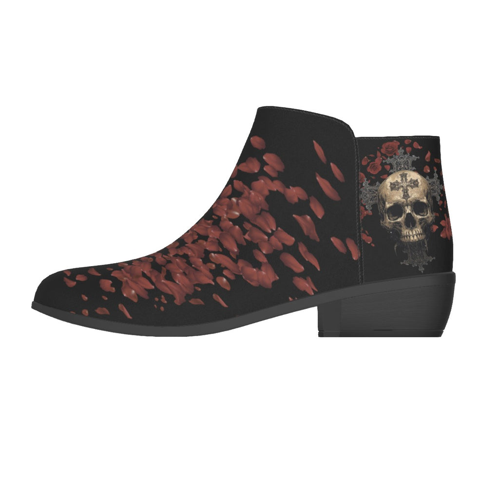 Gothic Schuhe Ökowildleder Romantic Gothic | Rose Gothic Skull