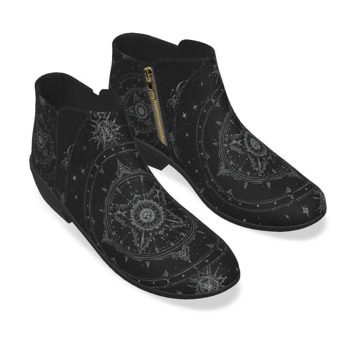 Gotische Damenstiefel Celestial Silver Witchcore | Celestial Gothic Boots