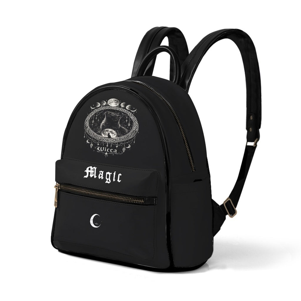 Gothic Wicca-Zauber-Rucksack – Schwarzer Gothic-Rucksack Witchcore Mond | Dark Aesthetic Tasche