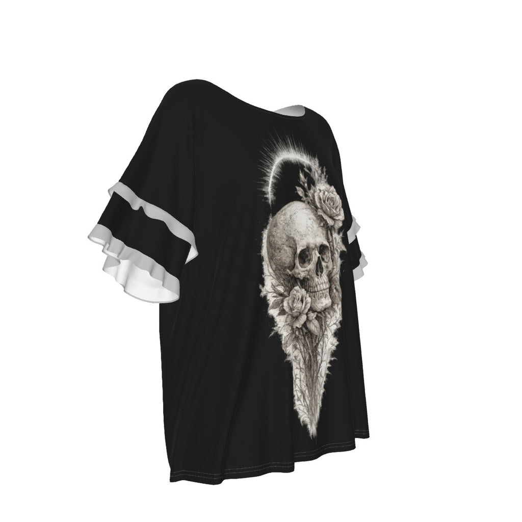 Damen-Gothic-Bluse | Dark Cloak of Sweet Death | Jersey