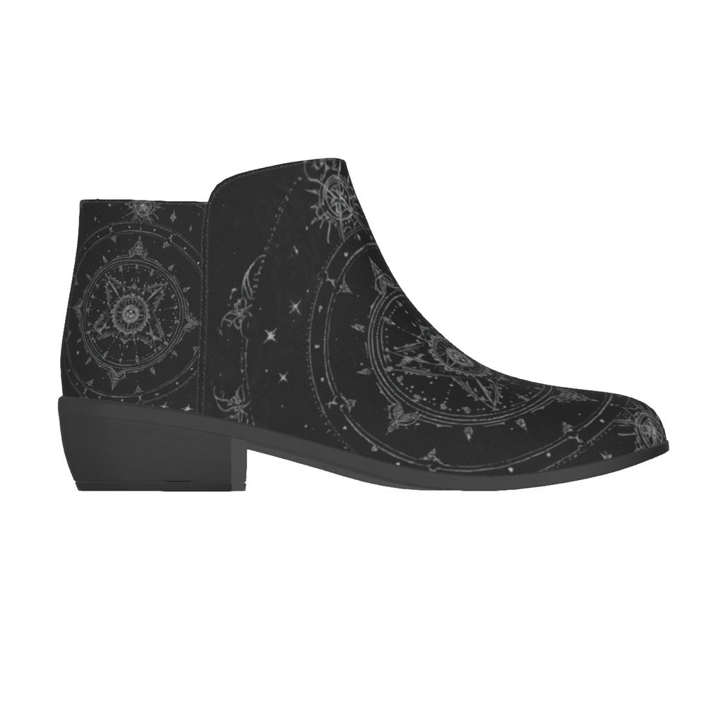 Gotische Damenstiefel Celestial Silver Witchcore | Celestial Gothic Boots