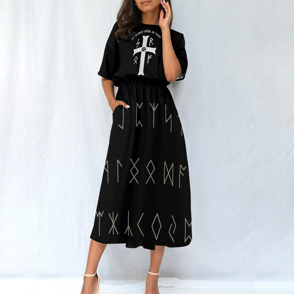 Gotisches Runenkleid Goth-Wicca