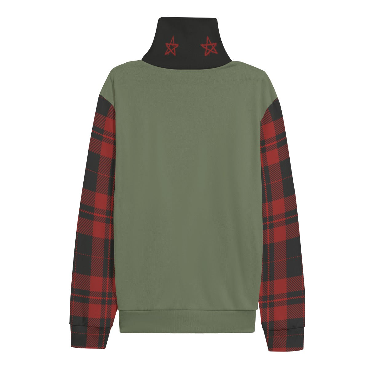 Alternativer Grunge-Pullover Sweet Terror | Red Tartan | 280 GSM