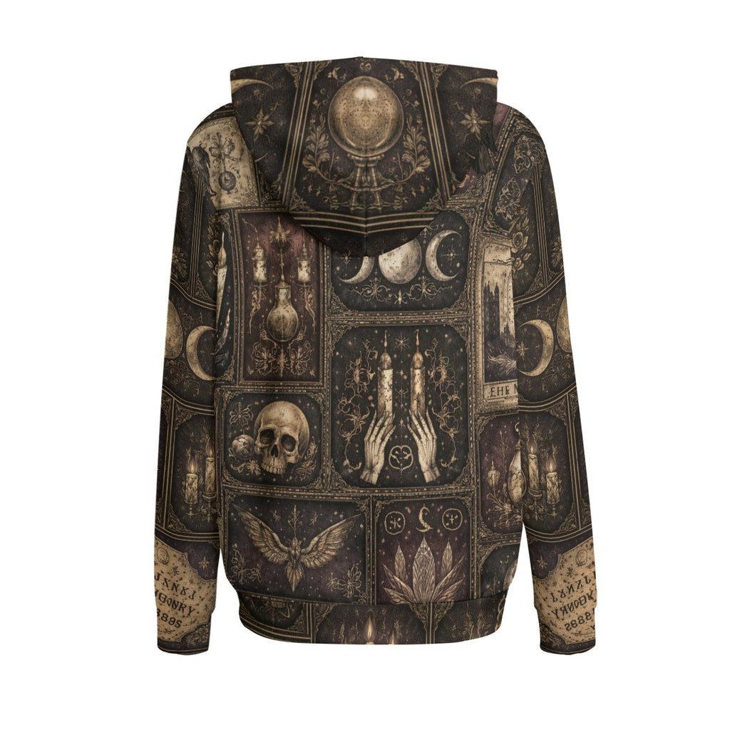 Okkulter Damen-Kapuzenpullover | Wicca Dark Patchwork