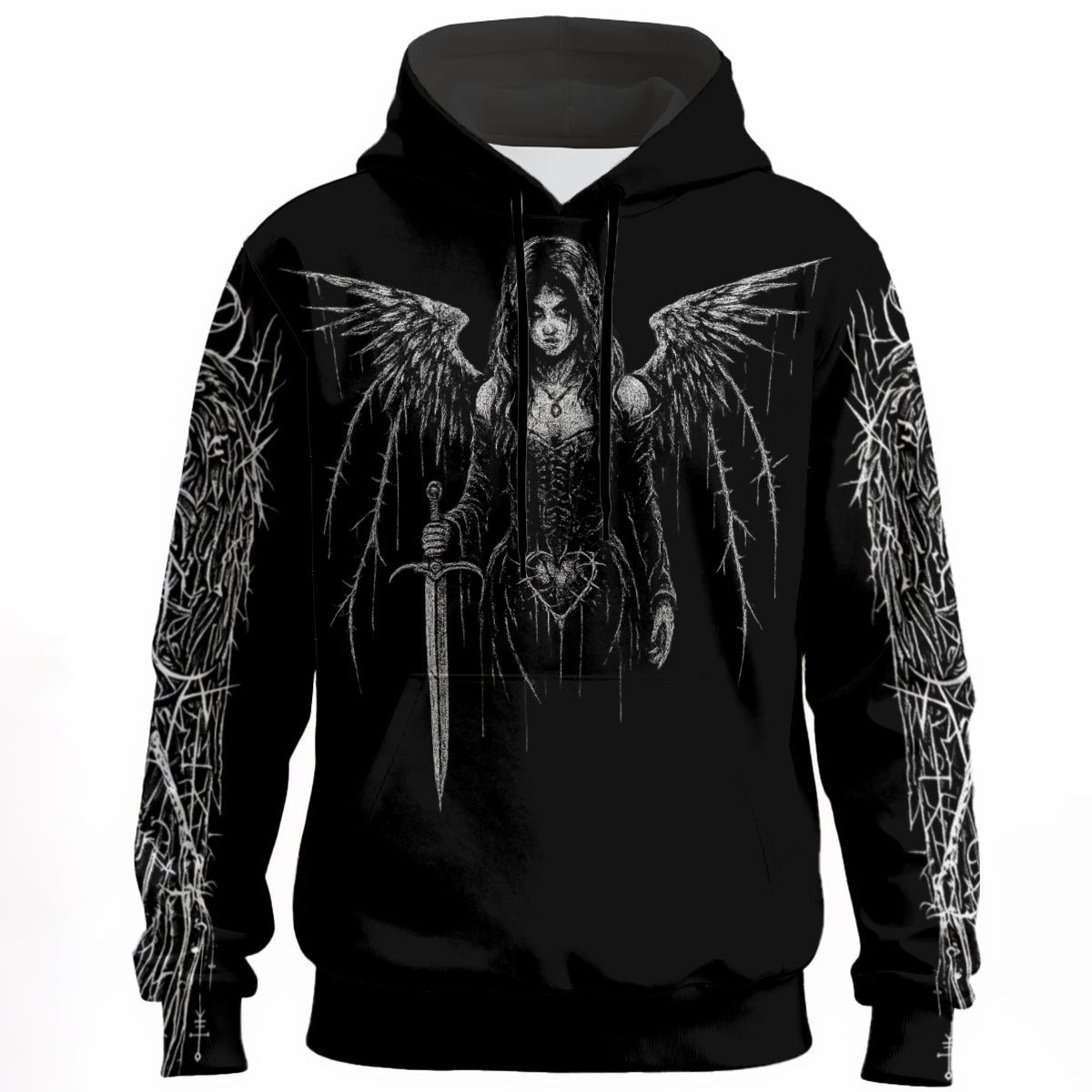 Gothic-Angel-Hoodie Y2K Goth | Dark Celeste Knight