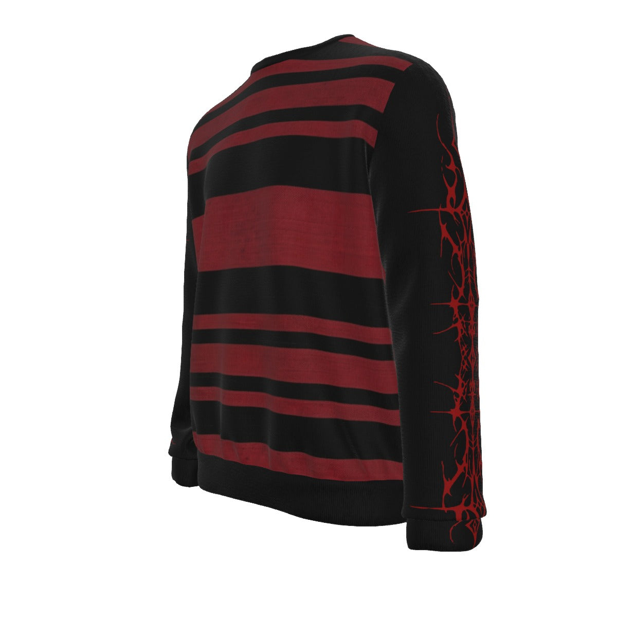 Gothic-Grunge-Streifen-Sweatshirt | Evil Stripes | 100 % Baumwolle 310 GSM