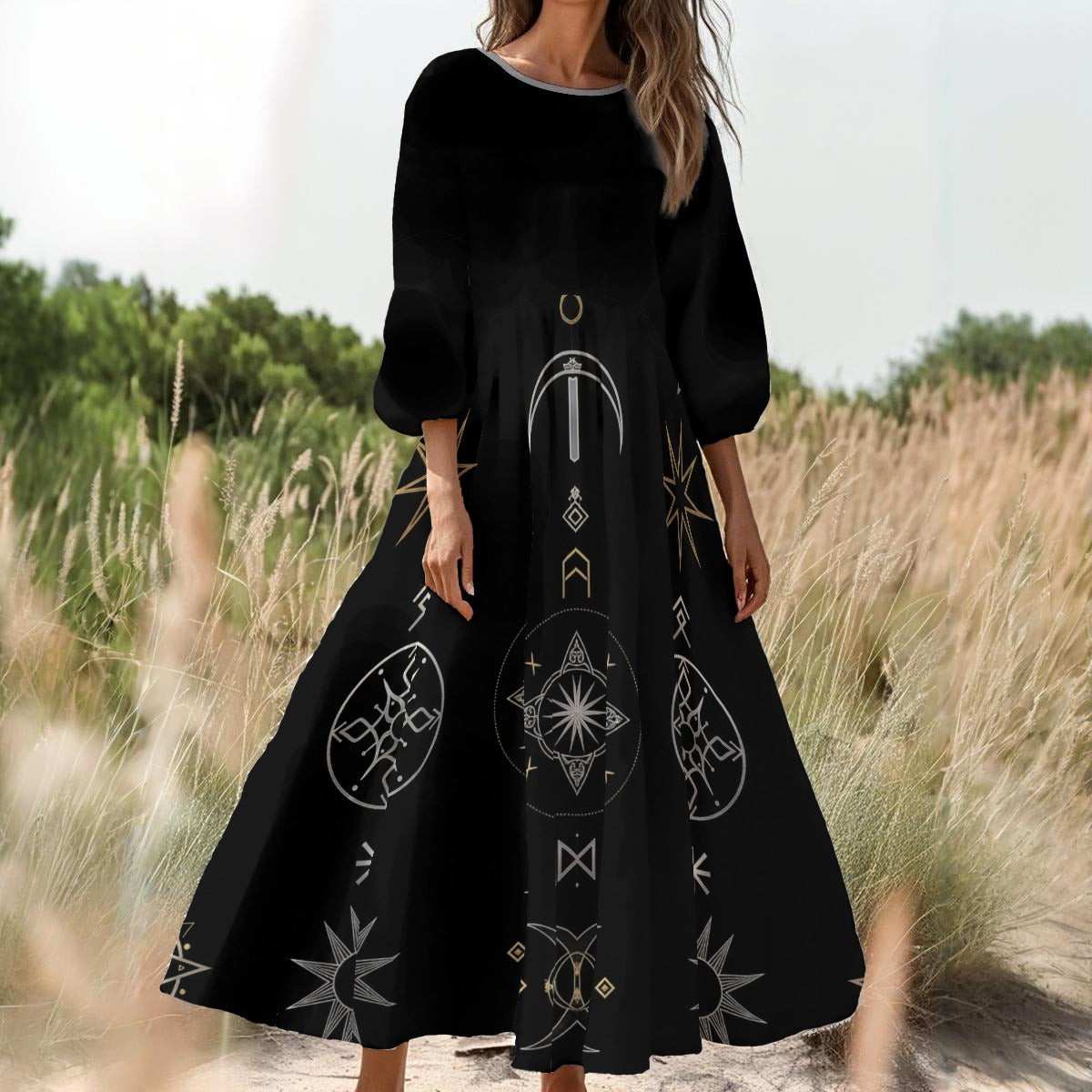 Mystisches slawisches Gothic-Kleid Perun Mystic
