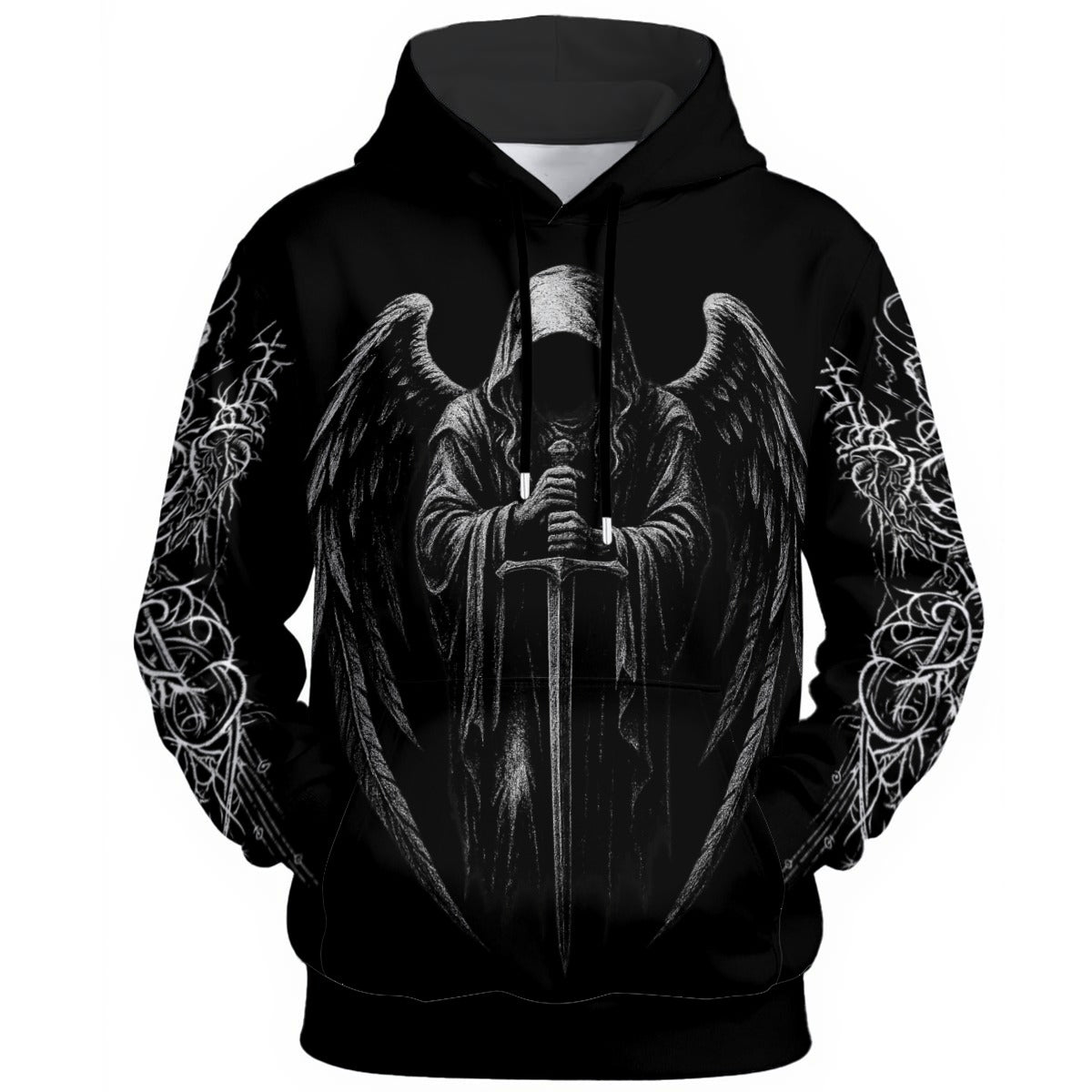 Gotischer Kapuzenpullover Dark Angel Guard | Y2K Goth