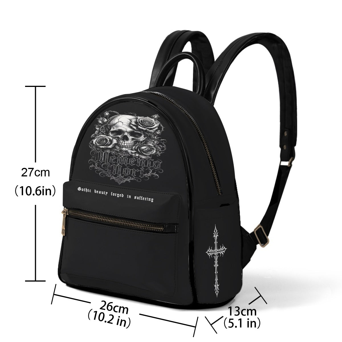 Gotischer Memento-Mori-Rucksack | Viktorianischer Darkwear-Rucksack