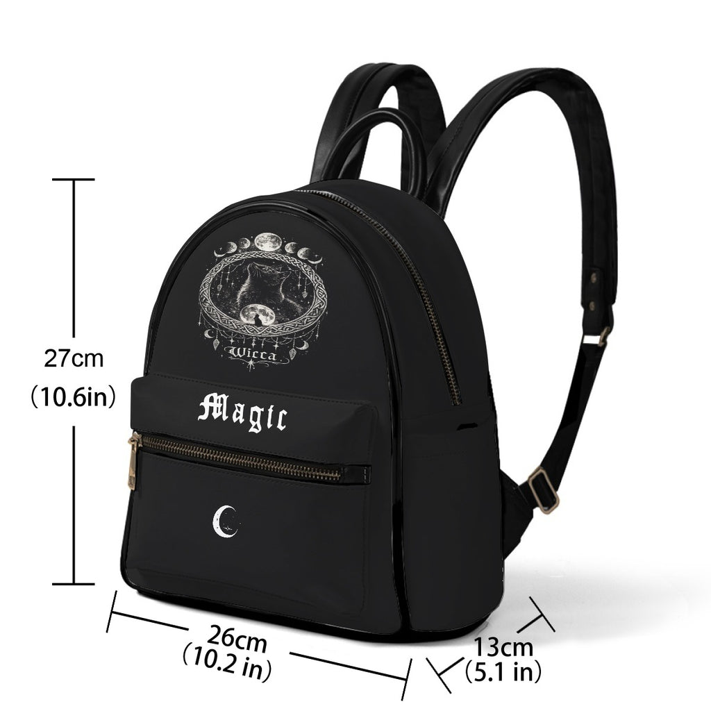 Gothic Wicca-Zauber-Rucksack – Schwarzer Gothic-Rucksack Witchcore Mond | Dark Aesthetic Tasche