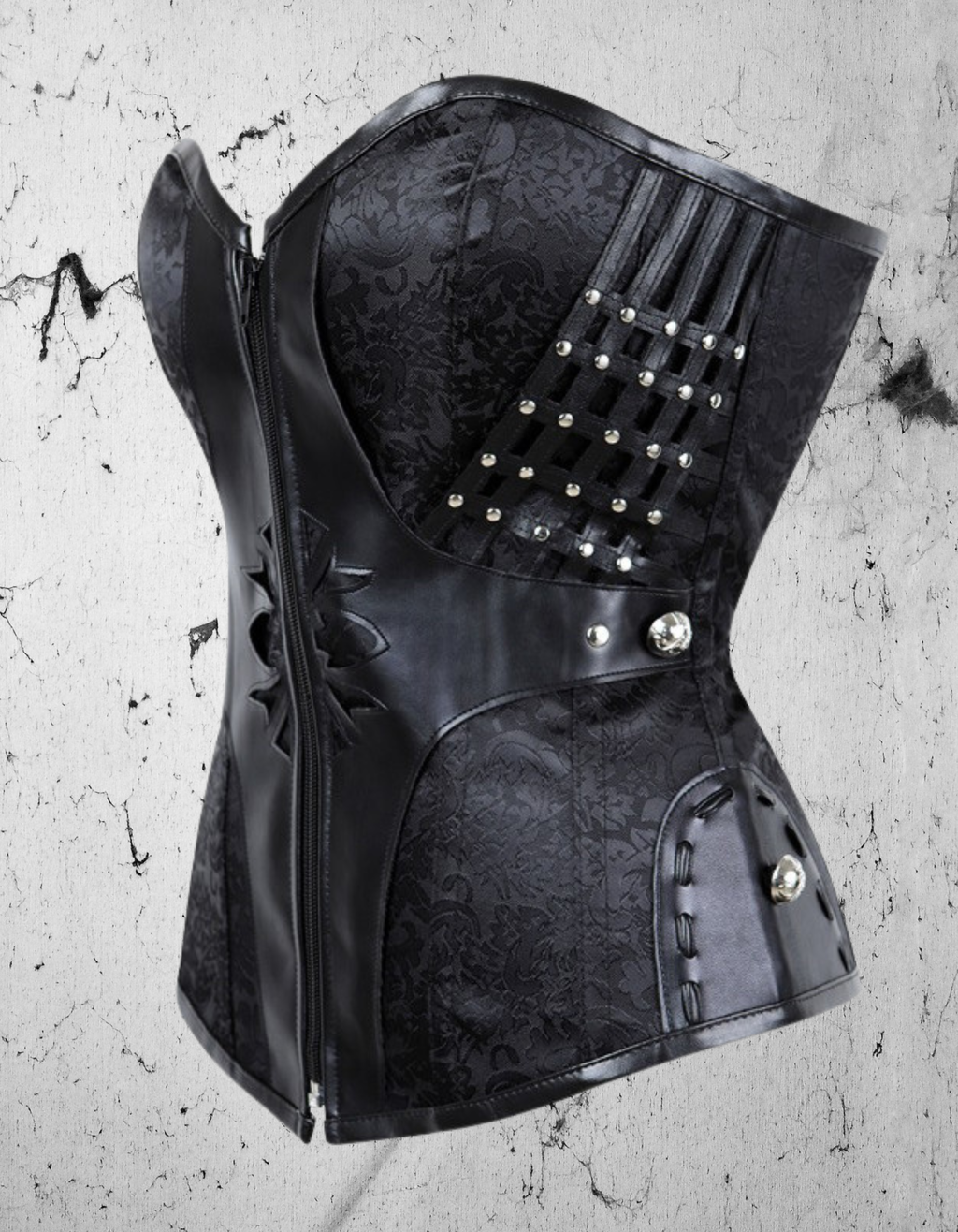 Gotisches Korsett Abyssal Armor – Rüstung aus dem Abgrund | Dark Fantasy Unterbrust | Void-Goth-Ästhetik
