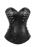 Gotisches Lederkorsett mit Ketten | Gothic Leather Corset Harness | Dark Ritual Corset