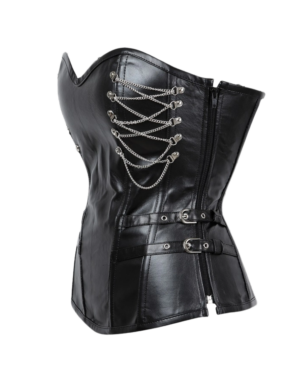 Gotisches Lederkorsett mit Ketten | Gothic Leather Corset Harness | Dark Ritual Corset