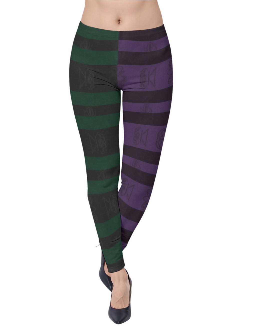 Gotische Leggings Witch zweifarbig