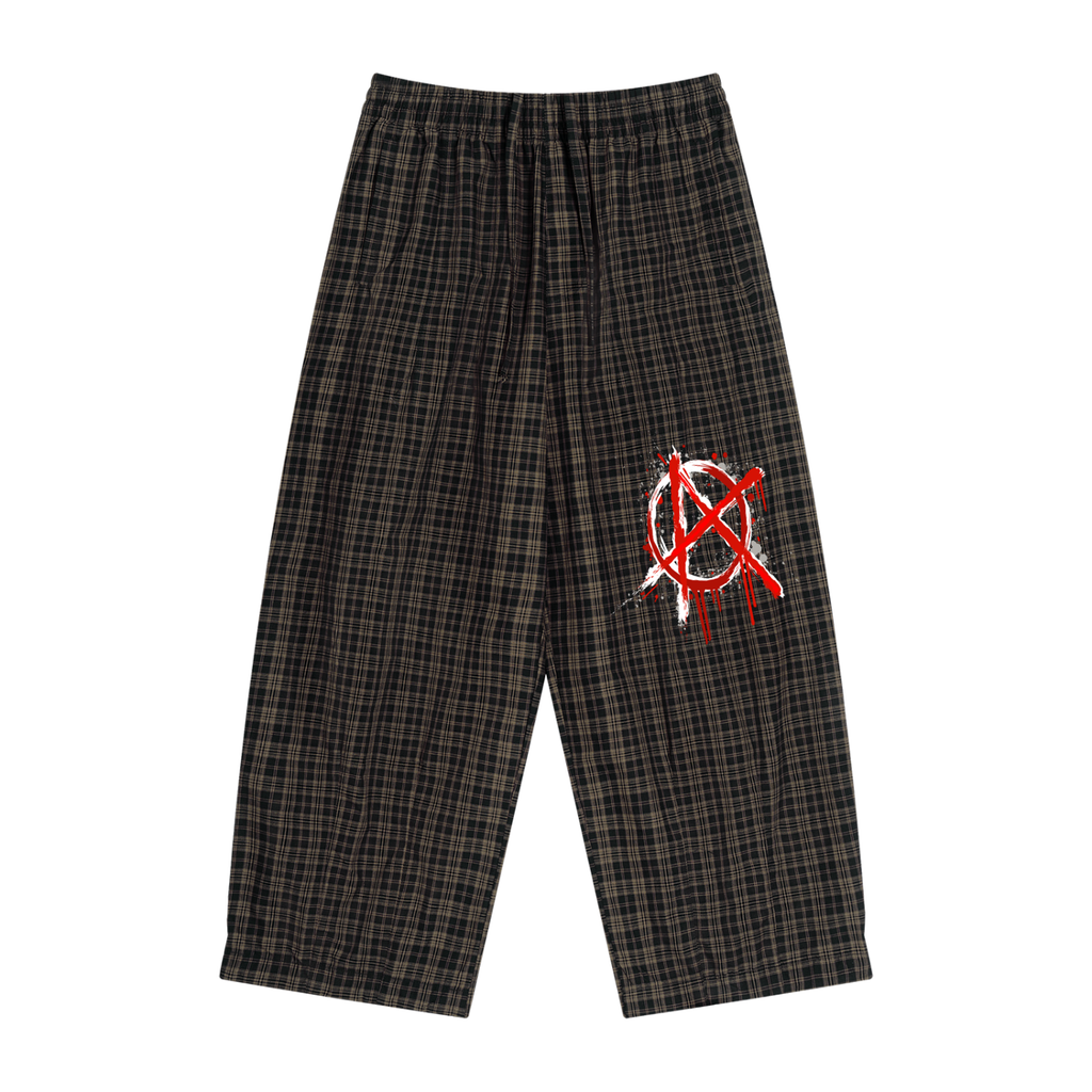 Unisex Punk-Hosen mit Karomuster Anarchy Riot | Punk Rock Plaid